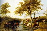 Cattle Resting By A Brook by Thomas Sidney Cooper
